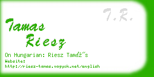 tamas riesz business card